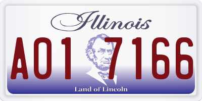 IL license plate A017166