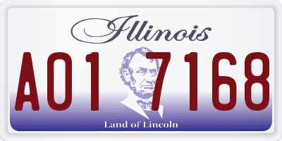 IL license plate A017168