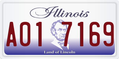 IL license plate A017169