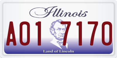 IL license plate A017170