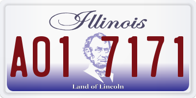IL license plate A017171