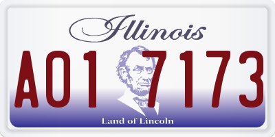 IL license plate A017173