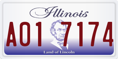 IL license plate A017174