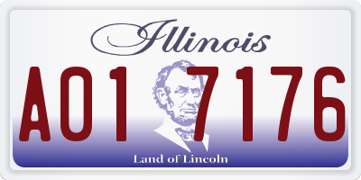 IL license plate A017176