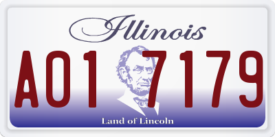IL license plate A017179