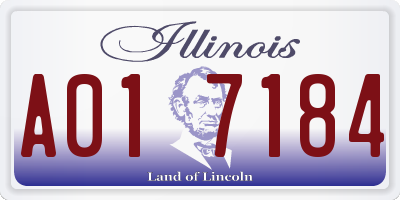 IL license plate A017184