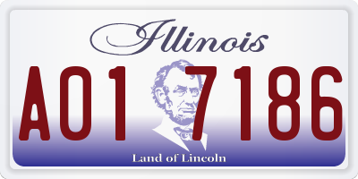 IL license plate A017186