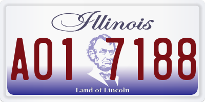IL license plate A017188