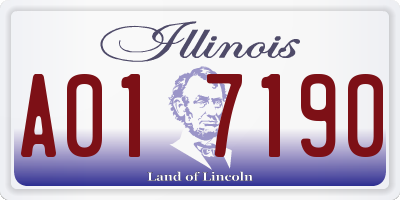 IL license plate A017190