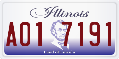 IL license plate A017191