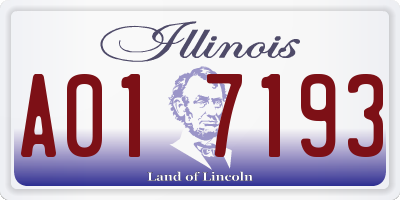 IL license plate A017193