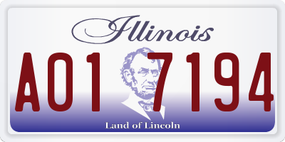 IL license plate A017194