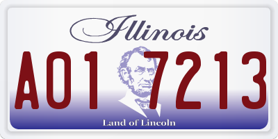 IL license plate A017213
