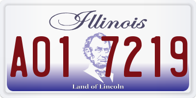 IL license plate A017219