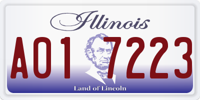 IL license plate A017223