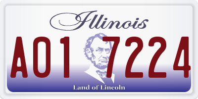 IL license plate A017224