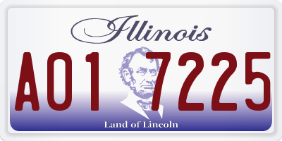 IL license plate A017225