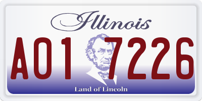 IL license plate A017226