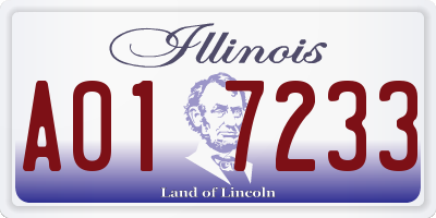 IL license plate A017233