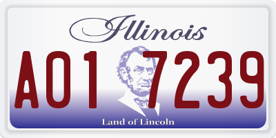 IL license plate A017239