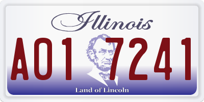 IL license plate A017241