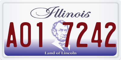 IL license plate A017242