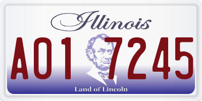 IL license plate A017245