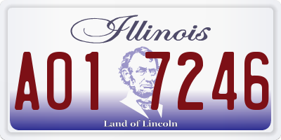 IL license plate A017246