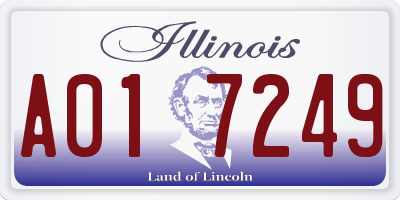 IL license plate A017249