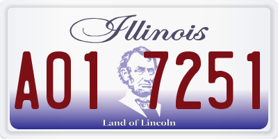IL license plate A017251