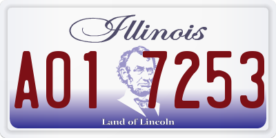IL license plate A017253