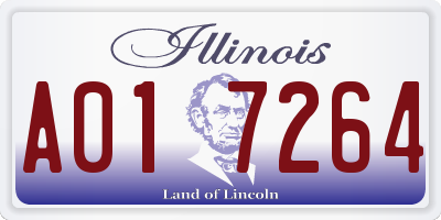 IL license plate A017264