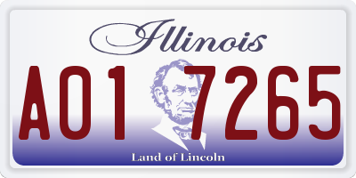 IL license plate A017265
