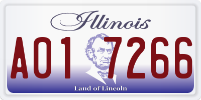 IL license plate A017266
