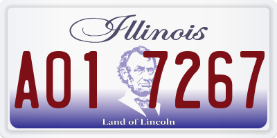 IL license plate A017267