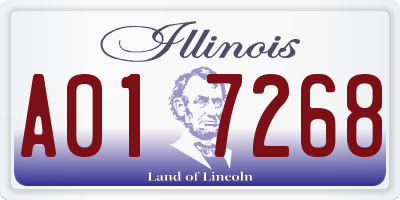 IL license plate A017268