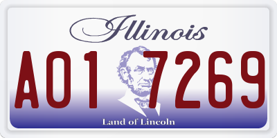 IL license plate A017269