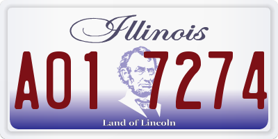 IL license plate A017274