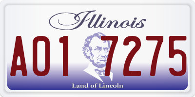 IL license plate A017275