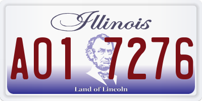 IL license plate A017276