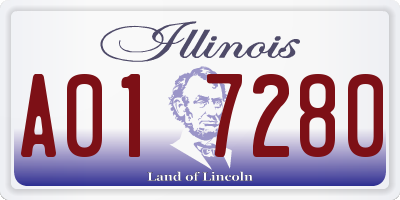 IL license plate A017280