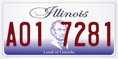 IL license plate A017281