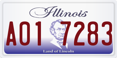 IL license plate A017283
