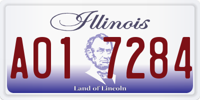 IL license plate A017284
