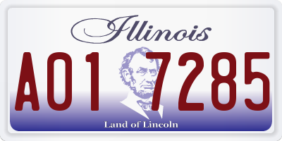 IL license plate A017285