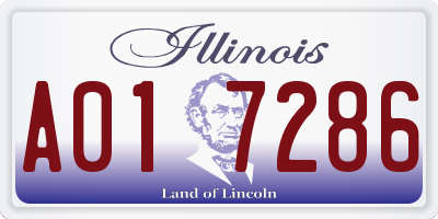 IL license plate A017286
