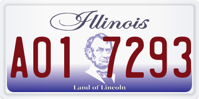 IL license plate A017293
