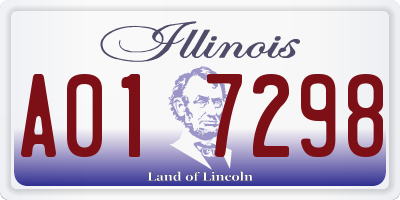 IL license plate A017298