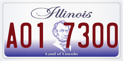 IL license plate A017300