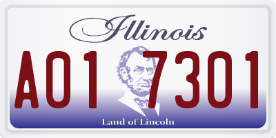 IL license plate A017301